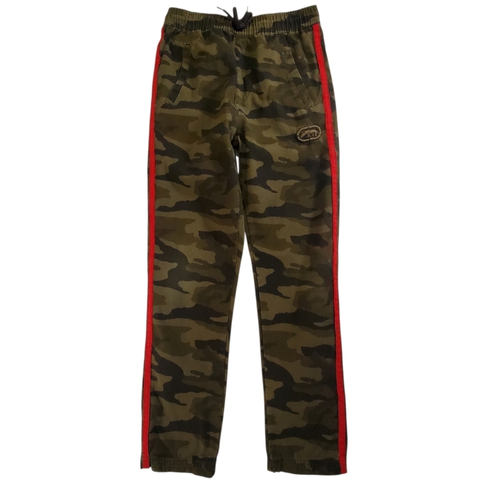 K1197 * Ecko Unlimited Boys Camo Pants Green Tan Red Size 8